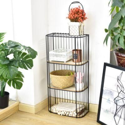 2021 Hot Sell Unique Design Storage Furniture Life Facilities Display Metal Frame Bookshelf