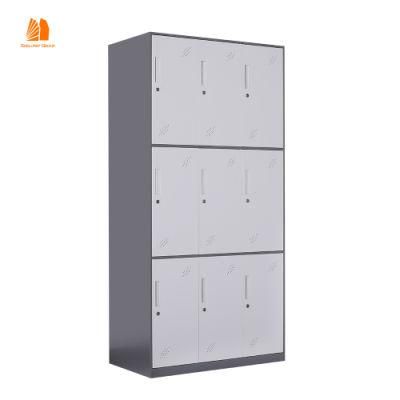 High Quality 9 Door Storage Cabinet Steel Locker