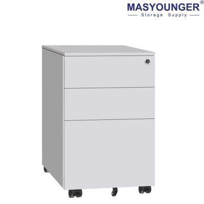 Muti Colored Office 3 Drawer Filing Cabinet Metal Mobile Pedestal