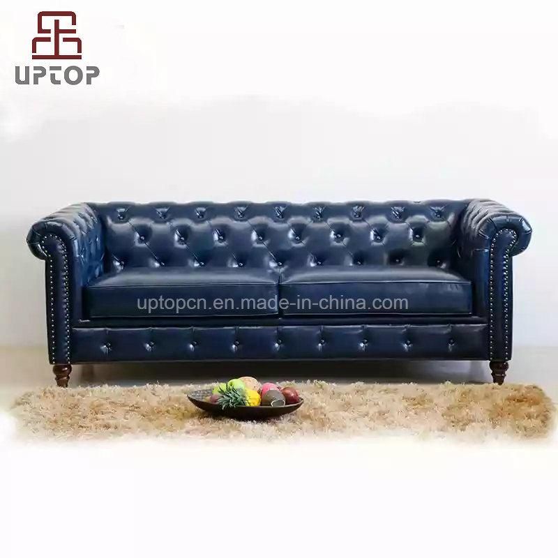 (SP-KS347) Custom Classic American Leather Chesterfield Sofa