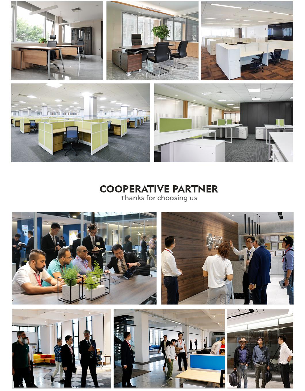 Office Cubicle Modular 120 Degree Office Desk 3 Person Workstation