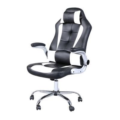 Flip-up Armrest Gaming Office Chair with Headrest and Lumbar Support