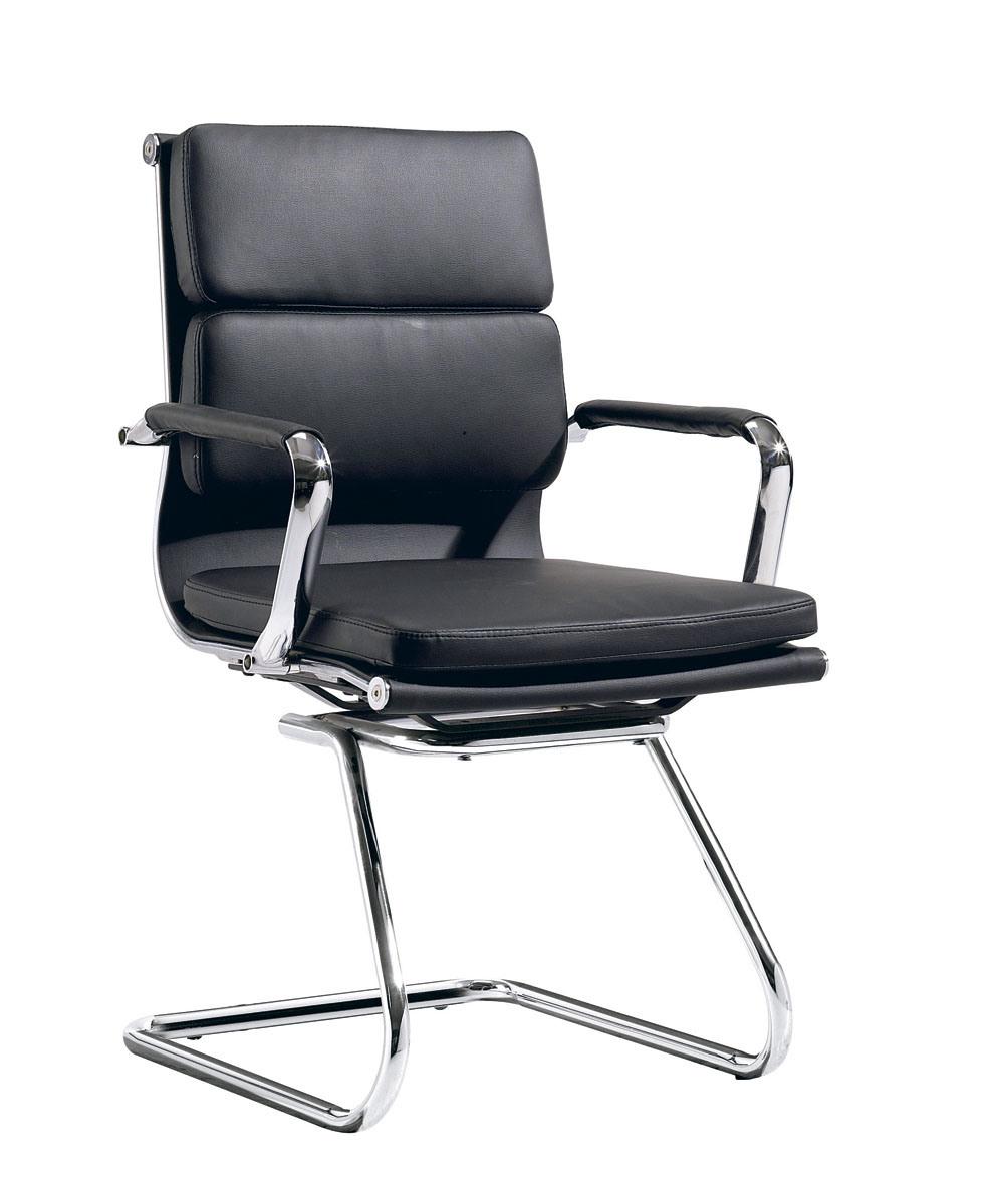 Wooden PU Genuine Leather Classic High Back Office Chair (R-1802)