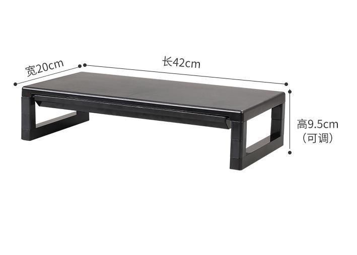 Wholesale Custom Height Adjustable Tool Black Monitor Stand Riser Computer Screen Laptop Rack Riser Shelf Platform Bedding Stand