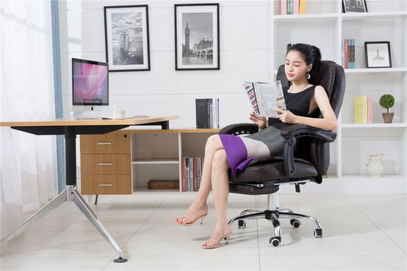 Wholesale High Quality Luxury Ergonomic Light Brown PU Leather Modern Computer Office Executive Chairs