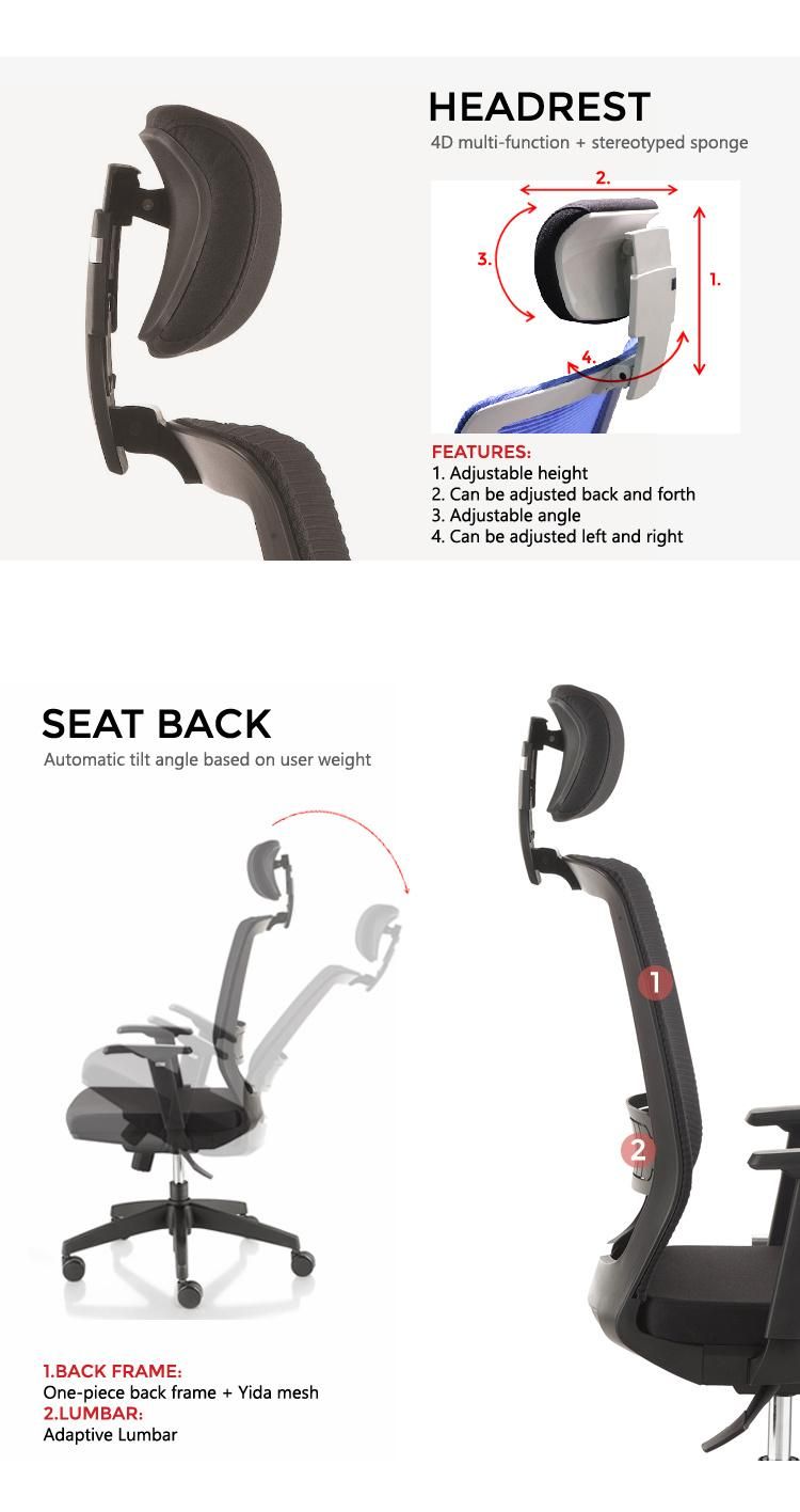 Office Furniture Mesh Back Swivel Ergonomic Office Chair Executive Mesh Chair