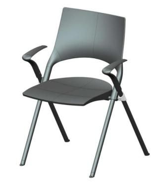 New-Style Modern Plastic Comfortable Conference Office Foldable Visitor Training Chair