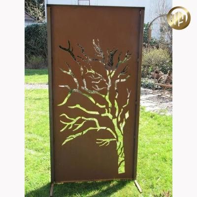 Corten Steel Garden Decorative Metal Divider Screen