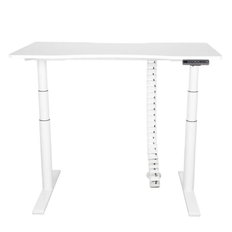 Ergonomic Height Adjustable Computer Table Metal Steel Frame Home Office Lifting Desk