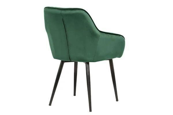 Faux Synthetic Leather Padded Upholstered Restaurant Modern Metal Steel Cheap European Bdining Chair