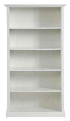 Nova Office Furniture Matte White 5 Drawers Open Book Shelf Modern Home Bookcase for Book Storage