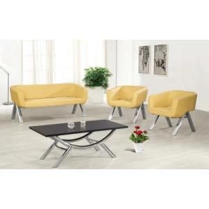 Yellow Leather Office Sofa