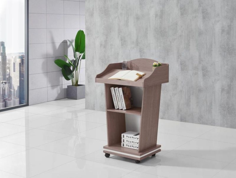 Modern Design MDF Wooden Reception Desk Podium Cash Register