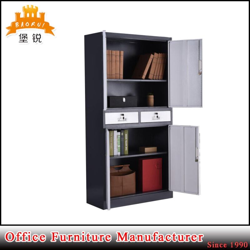File Storage 2 Swing Glass Door Steel Cupboard Filing Cabinet