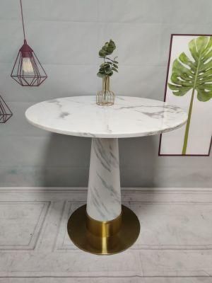 Luxury Negotiation Table and Chair Combination Simple Marble Reception Table Milk Tea Shop Coffee Shop Small Round Table