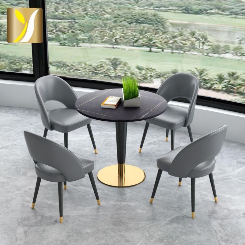 Stainless Steel Base Marble Top Coffee Table Living Room Furniture Side Table for Home Hotel