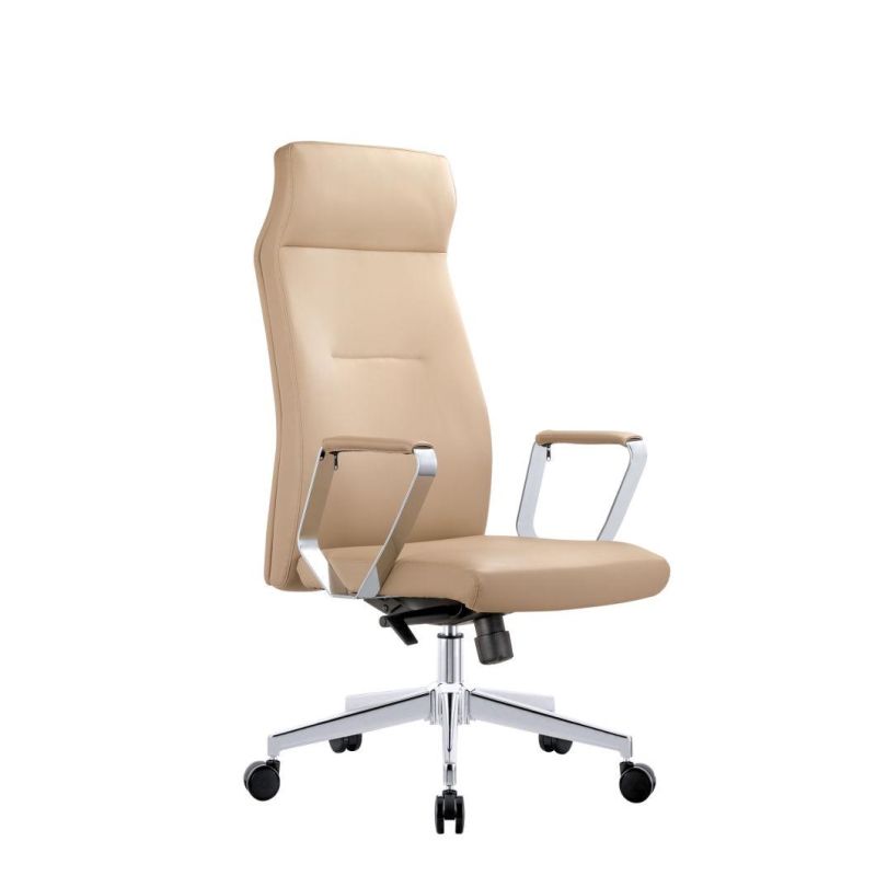 Adjustable Ergonomic Half Leather Manager Tilting Swivel Home Office Executive Office Chair
