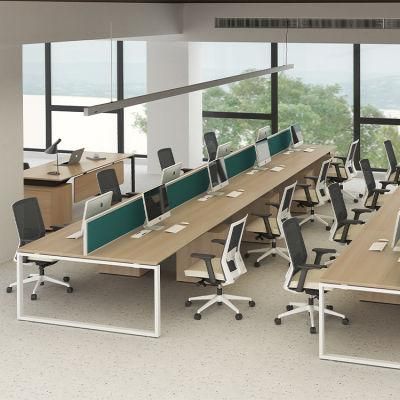 OEM&ODM Factory Provide Knock Down Structure Modern Design Office Desk Linear 8 Seater Office Workstations for Open Office
