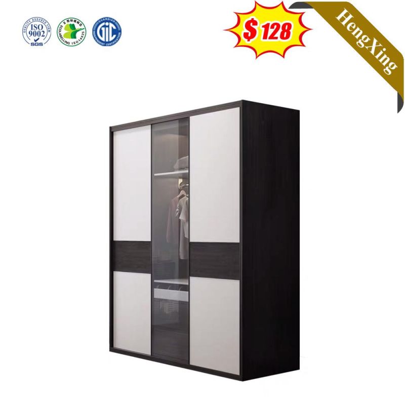 Wholesale Modern Grey Mixed White Color Bedroom Living Room Furniture Sliding Door Wardrobe