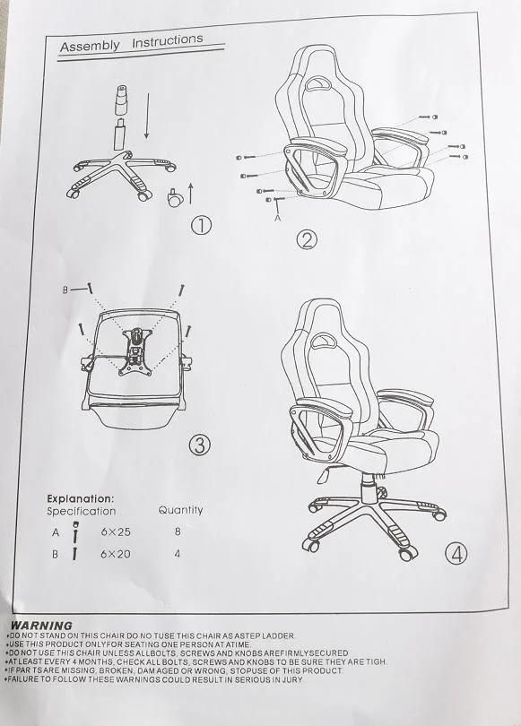 Ome Reclining Game Ergonomic PC Gamer Computer Gaming Chairs