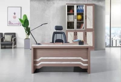 Luxury L Shaped Computer Table Wooden Modern Office Executive Desk