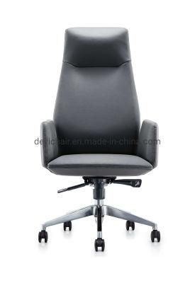 High Back Style Aluminum Base PU Castor Chromed Finished Gas Lift PU/Leather Upholstery for Seat and Back Chair