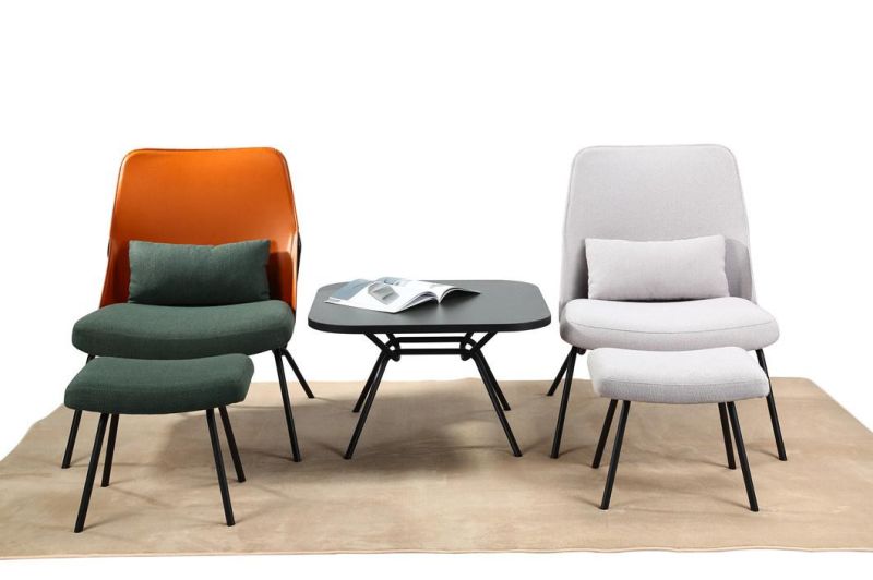 Leisure Lounge Living Room Sofa Seating Stool Home Office Chair with Optional Footrest