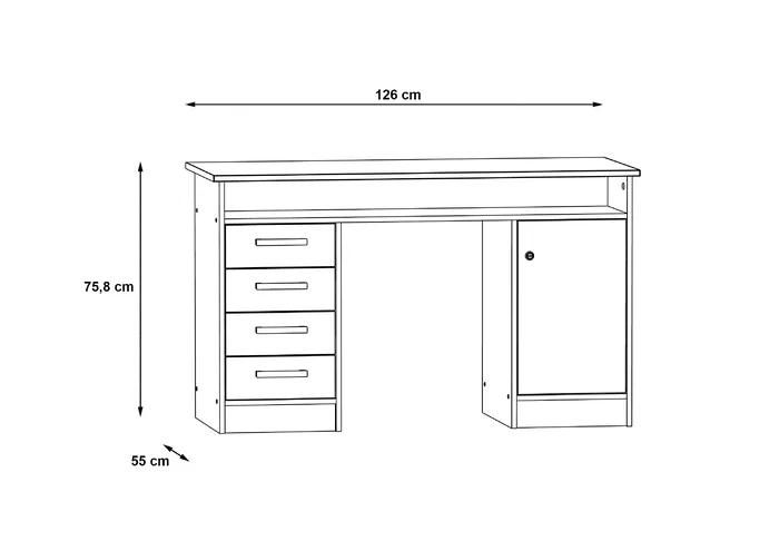 Modern 4 Drawer Home Office Standing Laptop Table Computer Desk (HF-DC014)