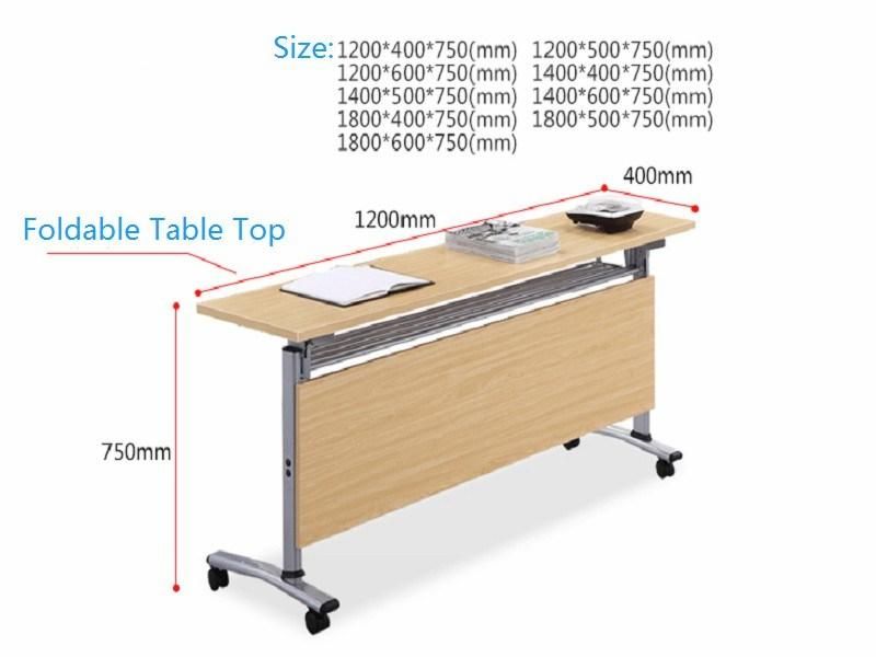 Steel Frame Stackable Foldable Conference Table Tops for Training School