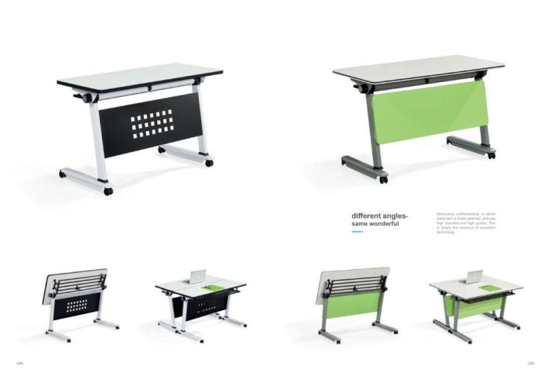 Wholesale Folding Standing Movable Stackable Sliding Hardware Computer Study Office Table Training Desk