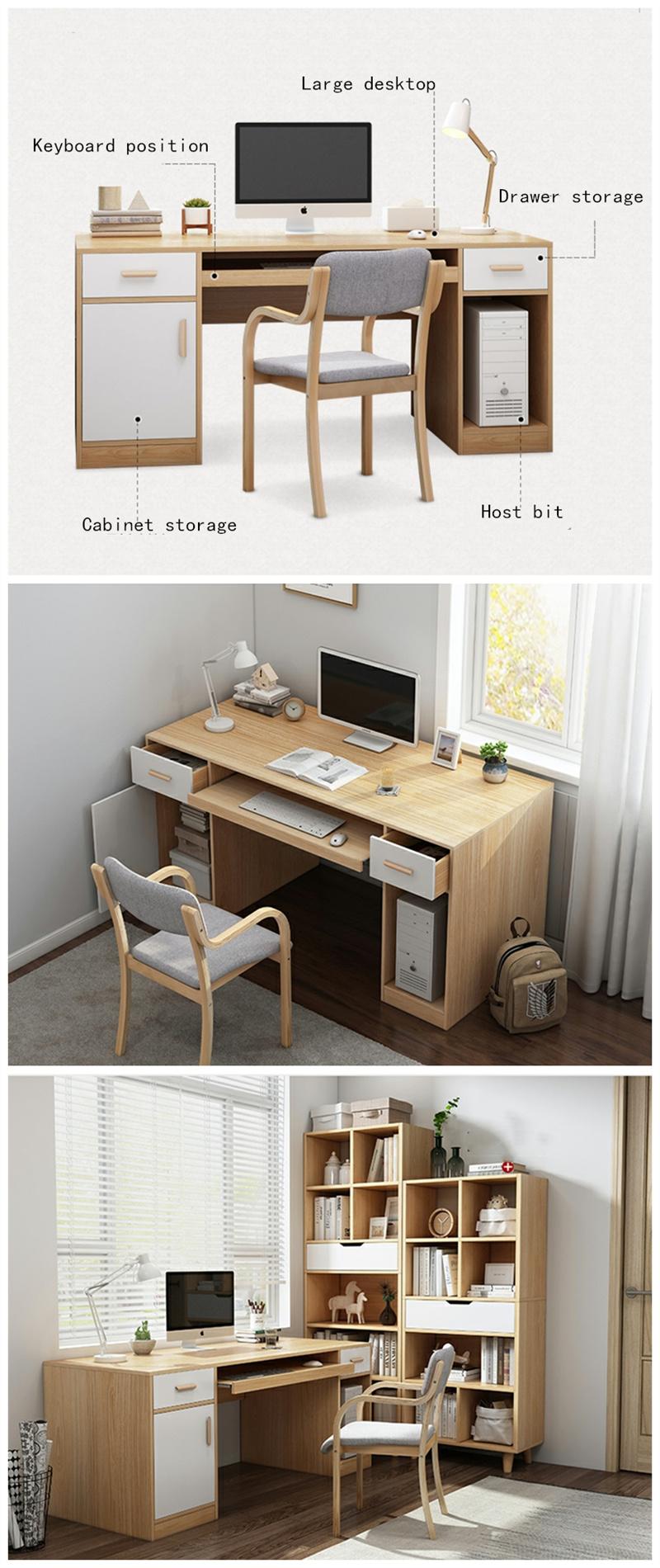 Simple Design Melamine Wooden Home Kids Furniture Computer Study Table