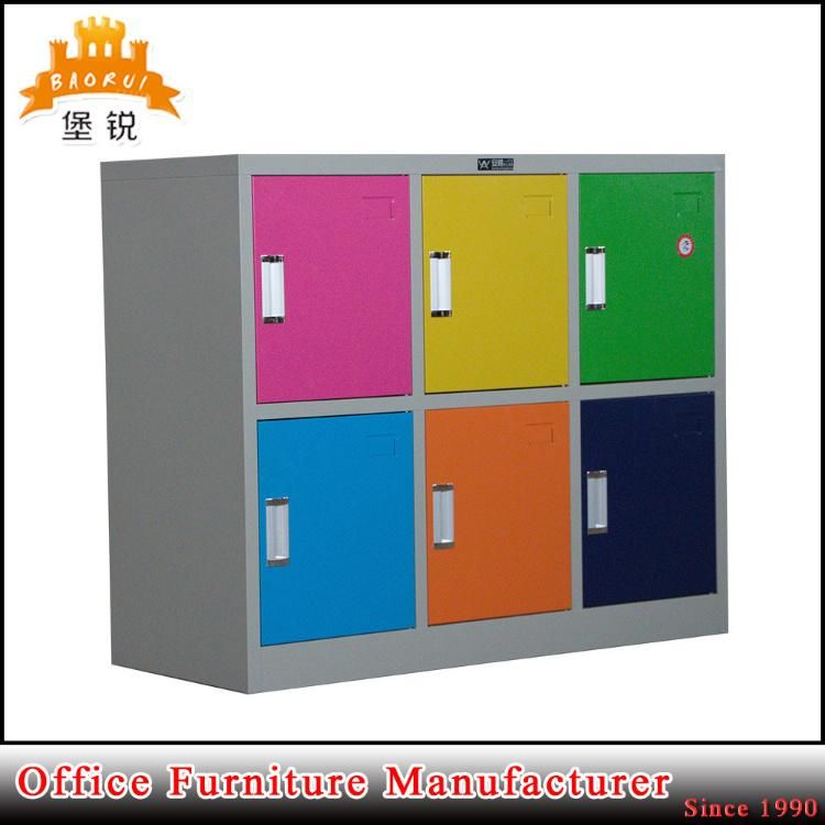 Metal Furniture New Color 6 Doors Gym Office Steel Small Storage Cabinet Locker