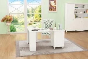 New Design Wooden MDF Corner Computer Desk with Cabinet