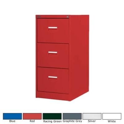 Hot Sale 3 Drawers Office Use Metal Vertical Filing Cabinet