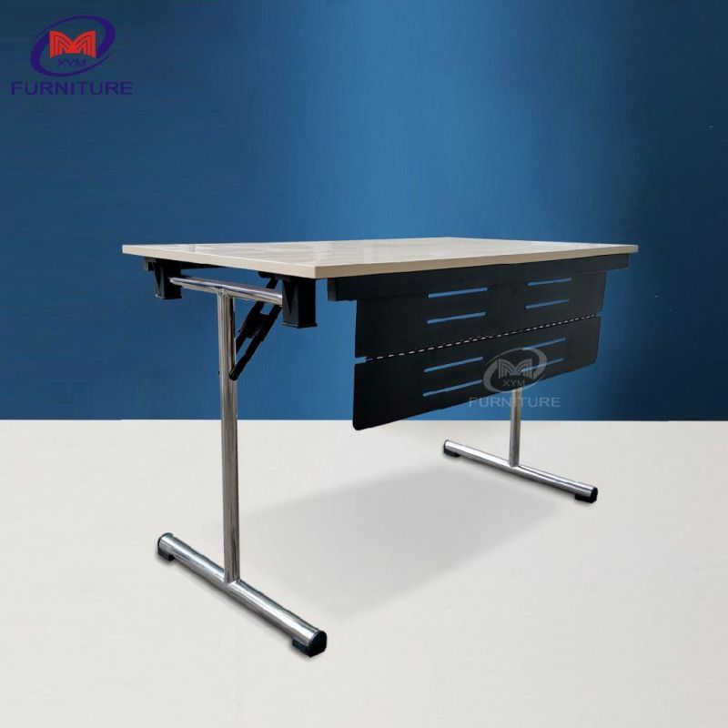 Modern Luxury Executive Adjustable Table Metal Frame I Shape Desk Wooden Rectangle Office Table