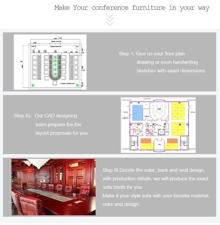 Latest Solid Wood MDF Office Conference Table for 18 People on Sale