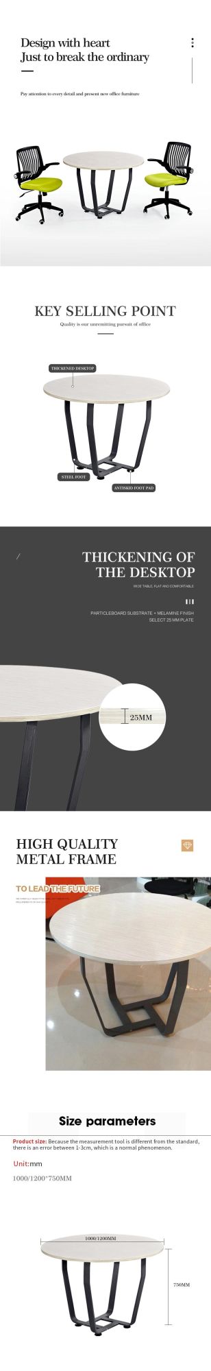 Small Round Office Meeting Furniture Conference Desk Coffee Bar Table