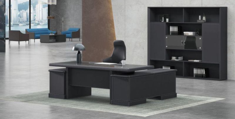 Special Design Boss Office Manager Executive Table with Leather Faced