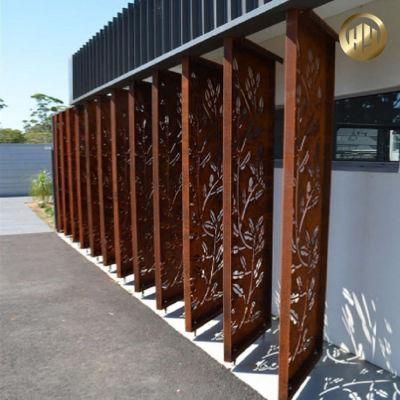 Rusty Corten Steel Laser Cut Customzied Decorative Screen