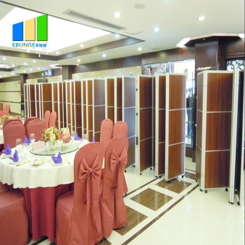 Customized Aluminum Frame Room Screen Division Office Sliding Wooden Wall