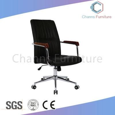 High Quality Office PU Leather Executive Chair with Solid Wood Arm (CAS-EC1829)