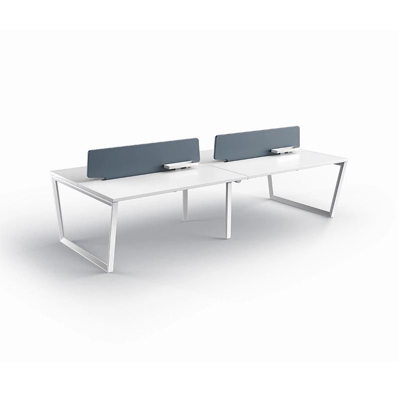 High Quality White Modern Office Desk Furniture 4 Person Office Workstation