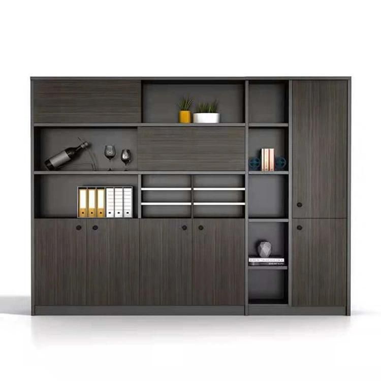 Modern Home Office Display 4 Door Book Shelf Wardrobe File Cabinet