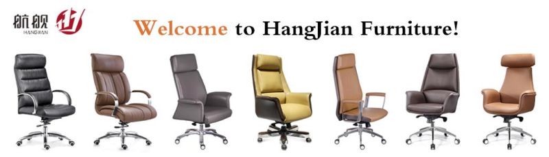 Metal PU Leather Office Chair with 180 Deg Resilient Mechanism for Waiting Room Visitor Chair