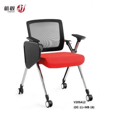 Workplace Study with Writing Pad Folding Chairs with Wheels Folding Training Chairs