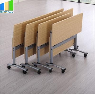 Ebunge Office Meeting Training Folding School Table Folding Desk with Wheels