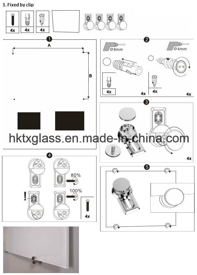 High Quality Tempered Tempered Glass Marker Board with En12150 Asnzs2208 BS62061981