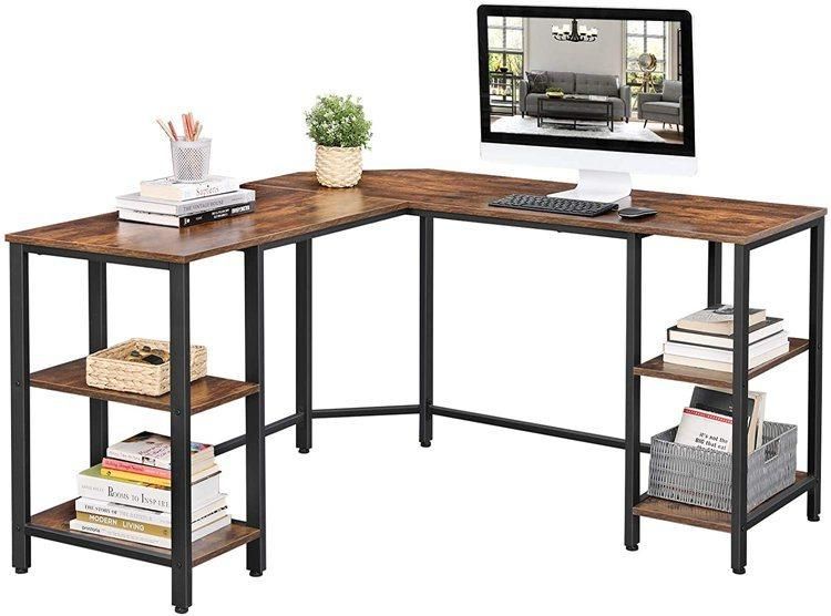 Home Office Industrial Style Spacious Storage Computer Desk 54 Inch Writing Desk