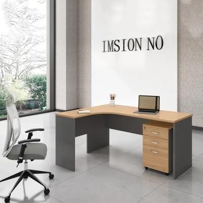 Home Furniture Desk Modern Adjustable Corner Computer Office Table with Bookshelf Drawers