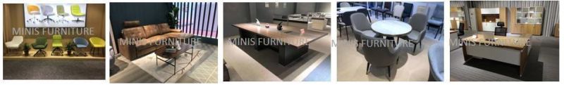 (M-SF22) Home/Modern Commerical Office Furniture Leather Sofa with Coffee Table